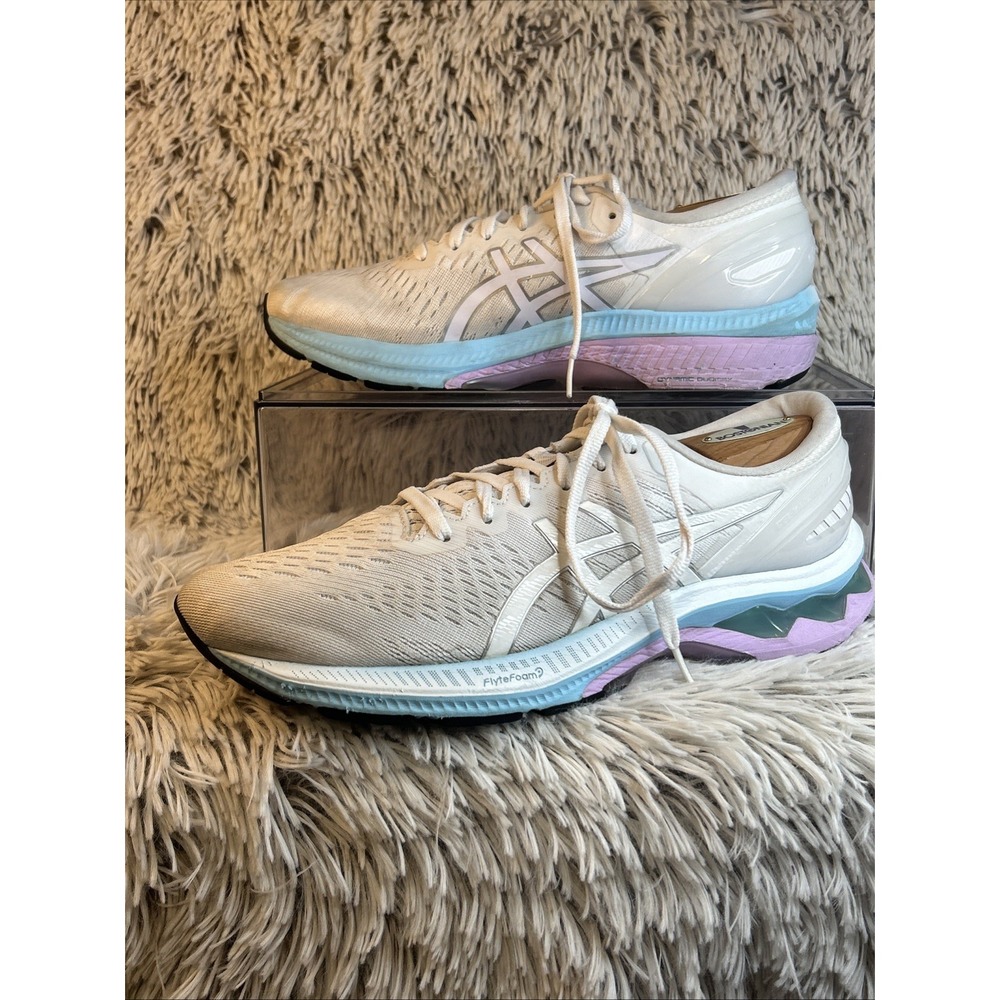 Asics Womens Gel Kayano 27 1012A649 White Running Shoes Sneakers Size 10‎